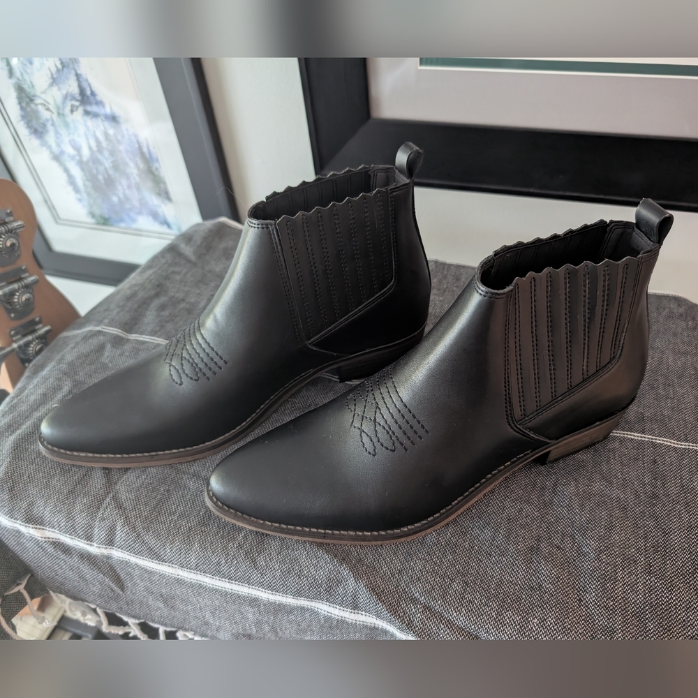 Vegan Black Ankle Boots
